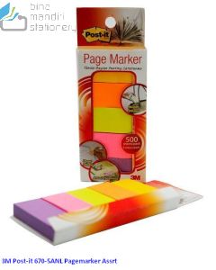 Contoh Alat Perlengkapan Kantor merk 3M Post-it , Gambar Produk 3M Post-it 670-5ANL Page Marker 19x50mm 500 Sheets harga 17200 di Toko Peralatan Sekolah Murah