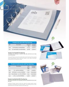 Bantex 2032 PP Pocket A5 / 0.08 mm Antiglare Plastik folder multiholes untuk aneka ring binder