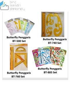 Contoh Penggaris Set Lengkap merk Butterfly