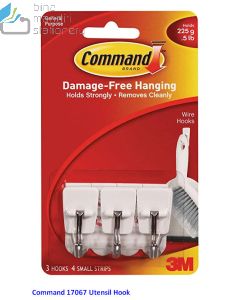 Contoh Alat Perlengkapan Kantor merk 3M Command , Gambar Produk Command 17067ES Small Wire Hooks harga 63500 di Toko Peralatan Sekolah Murah