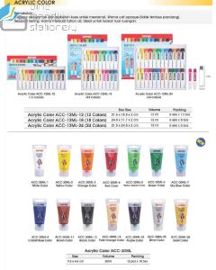 Contoh Joyko ACC-10ML-12C/12MK-12C/12ML-18C/30ML/75ML Cat Lukis Akrilik 12 18 24 Warna merek Joyko
