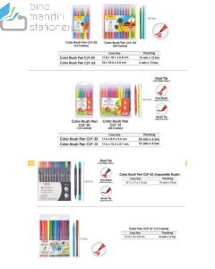 Pena Kuas Berwarna Seni menggambar dan Melukis Joyko Color Brush Pen CLP-31 (24 Color)