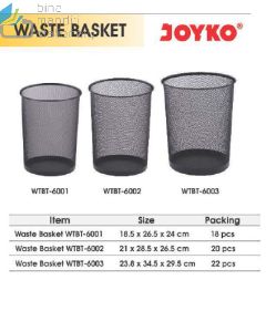 Gambar Joyko Waste Basket WTBT-6002 Tempat Sampah Jaring Bulat merek Joyko