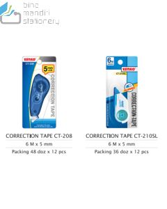 e-catalogue gambar alat tulis Kenko CT-210SL Correction Tape Tip-X Pita Kertas Kering
