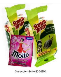 Katalog alat-alat kantor 3M Scotch Brite,  3M Scotch Brite Sabut Spons Hijau 3X4 Inch 2 Pad harga normal 15500 di Supplier Alat Tulis Bina Mandiri Stationery