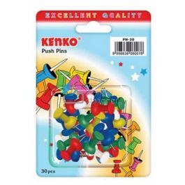 Katalog stationery Push Pin & Paku Payung contoh Paku Tusuk Warna Kenko ...